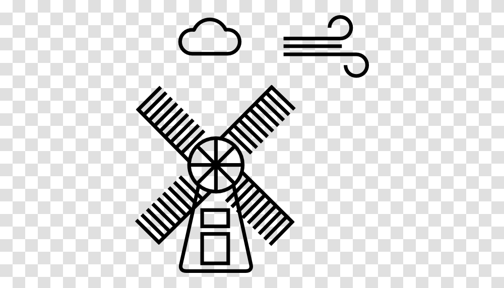 Windmill Icon, Label, Stencil Transparent Png
