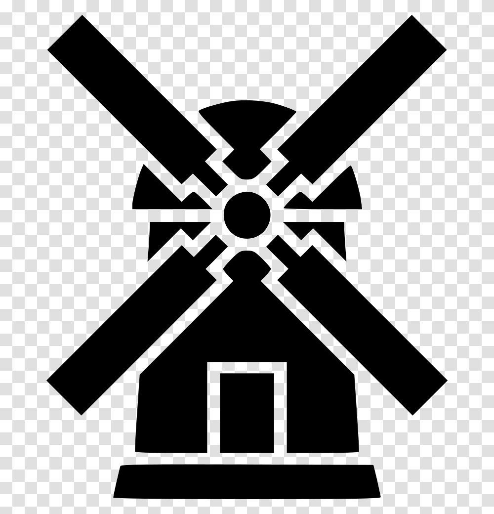 Windmill Moinho De Vento Icon, Stencil, Silhouette, Logo Transparent Png