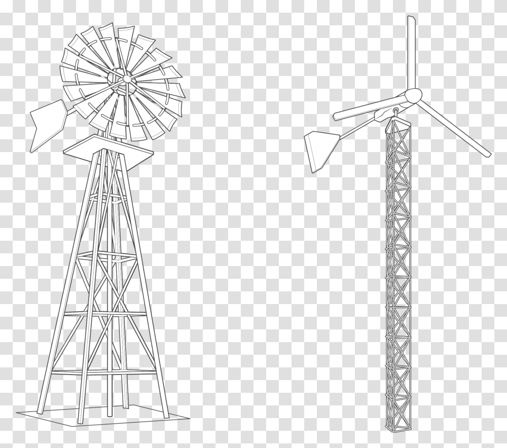 Windmill, Outdoors, Nature, Construction Crane, Cross Transparent Png