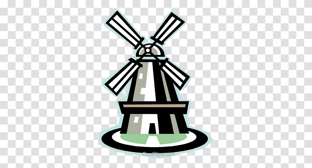 Windmill Royalty Free Vector Clip Art Illustration, Engine, Motor, Machine, Turbine Transparent Png