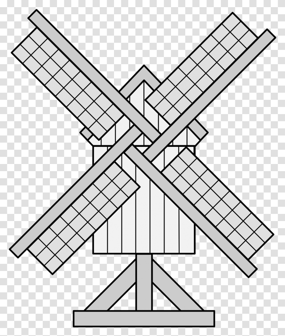 Windmill Traceable Heraldic Art Vertical, Building, Sword, Blade, Weapon Transparent Png
