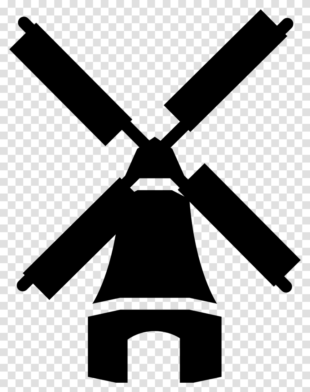 Windmill Wind Wind Energy Silhouette Rotation Free Windmill Clipart, Gray, World Of Warcraft Transparent Png