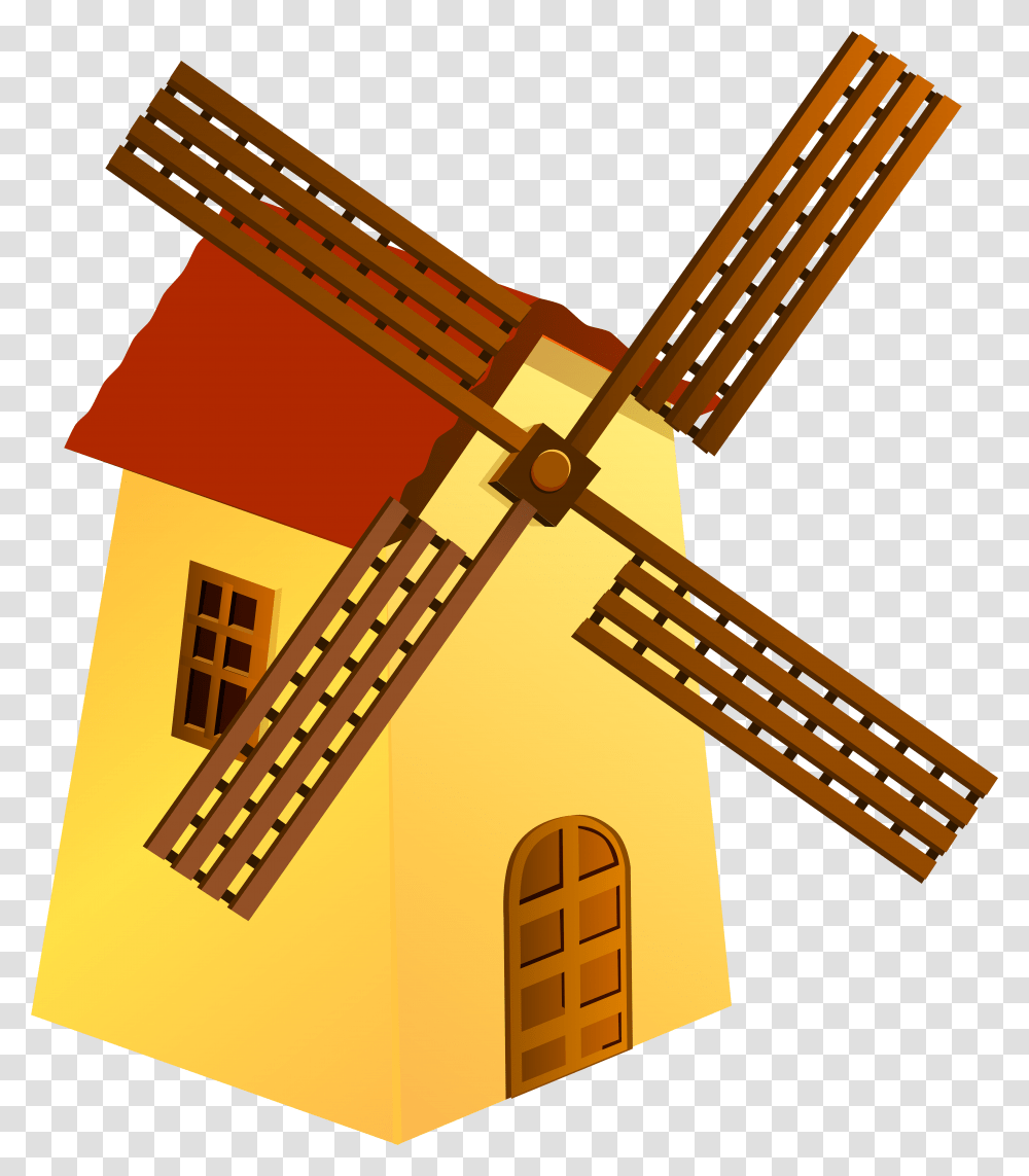 Windmill Yellow Clip Art, Construction Crane, Wood, Triangle Transparent Png