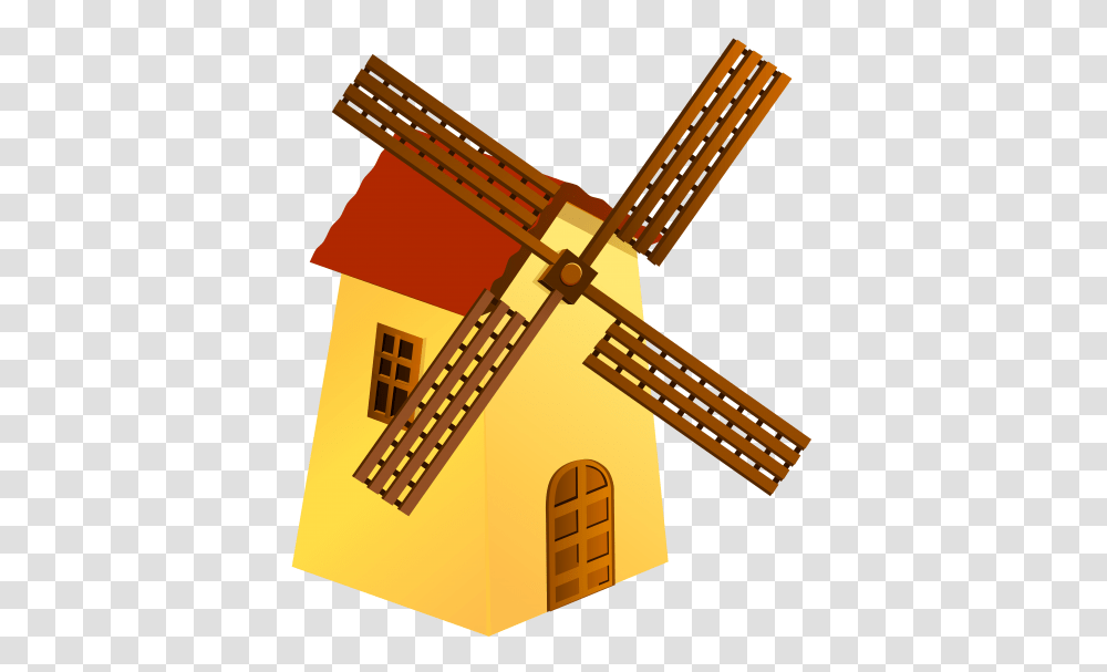 Windmill Yellow, Construction Crane, Wood, Treasure Transparent Png