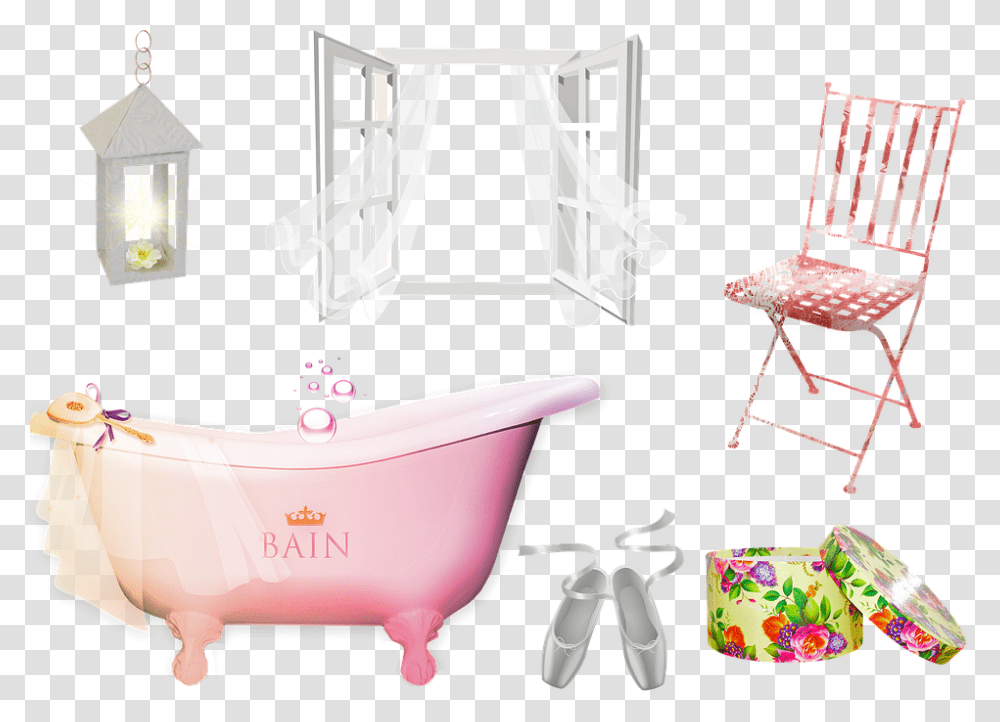 Window Box Chair, Furniture, Tub, Bathtub Transparent Png