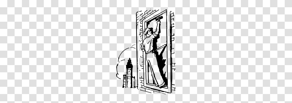 Window Washer Clip Art, Stencil, Utility Pole, Silhouette, Leisure Activities Transparent Png