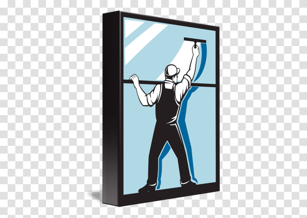 Window Washer Worker Cleaning Washing, Person, Outdoors, Poster, Advertisement Transparent Png