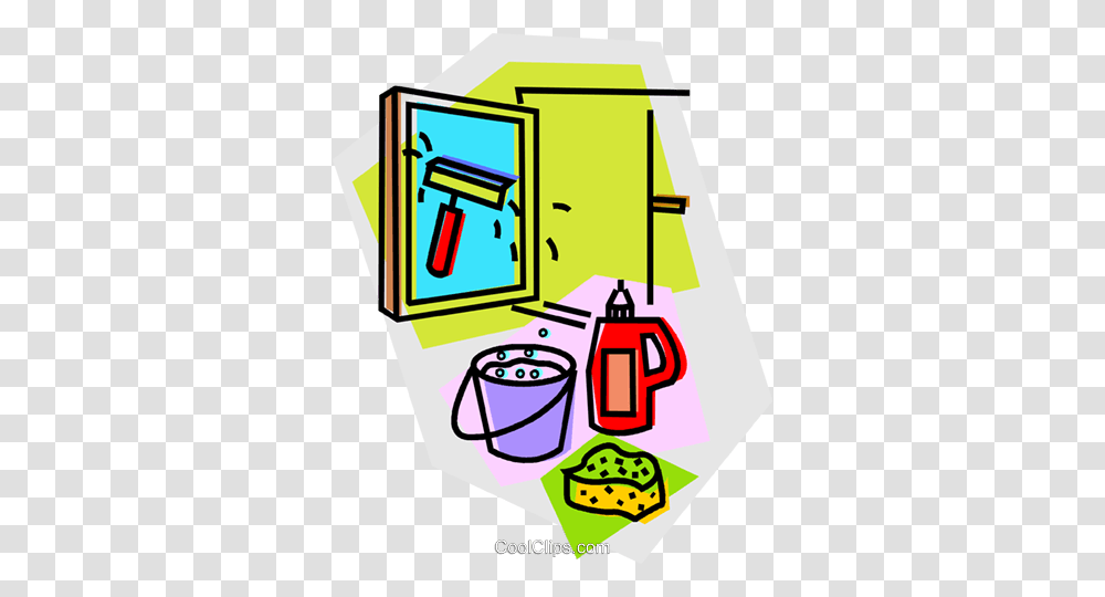 Window Washing Supplies Royalty Free Vector Clip Art Illustration, Mailbox, Letterbox, Recycling Symbol Transparent Png
