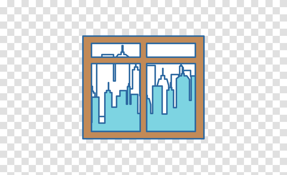 Window With City Background, Door, Folding Door, Picture Window, Lighting Transparent Png