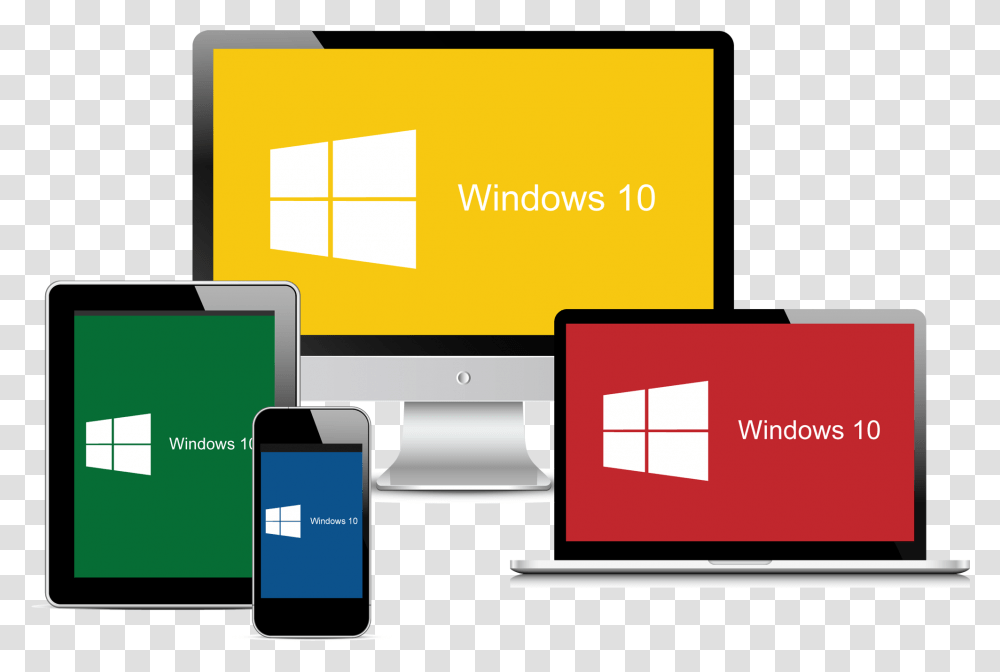Windows 10 Multiple Devices, Electronics, Computer, Monitor Transparent Png