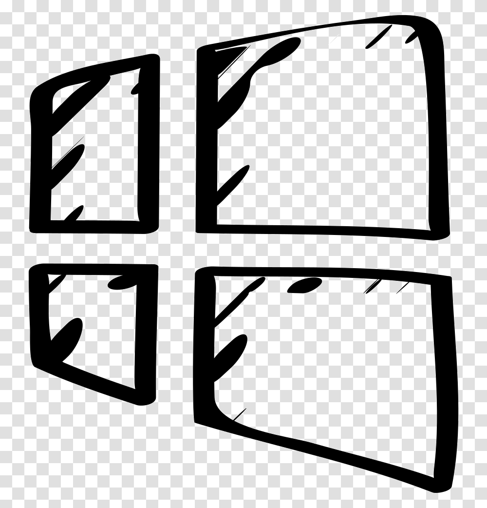 Windows 8 Sketched Logo Windows, Number, Alphabet Transparent Png