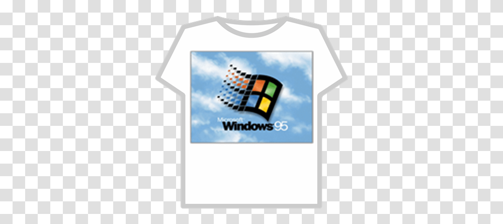 Windows 95 T Shirt Roblox Disney Channel Original 2002, Clothing, Apparel, Symbol, Text Transparent Png