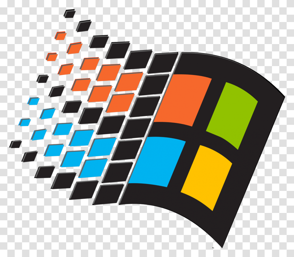 Windows 95 Windows Logo, Computer, Electronics, Hardware, Chess Transparent Png