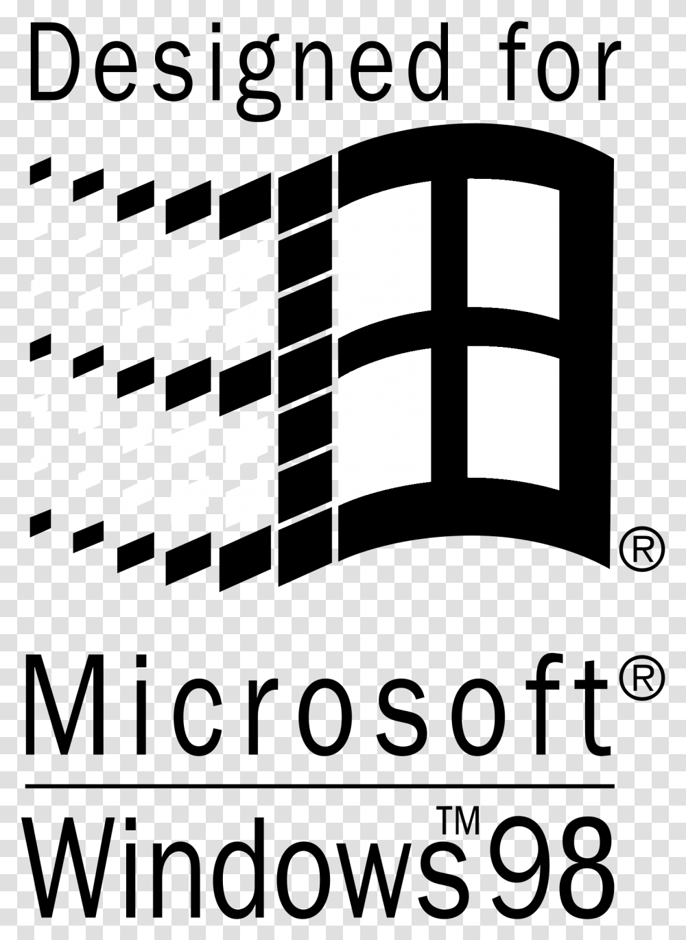 Windows 98 Logo, Stencil, Silhouette Transparent Png
