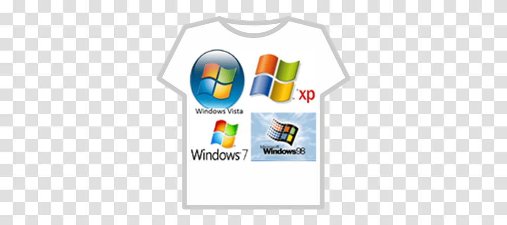 Windows Logos Donation Shirt Roblox Windows 7 8 10 Logos, Text, Plot, Computer, Electronics Transparent Png