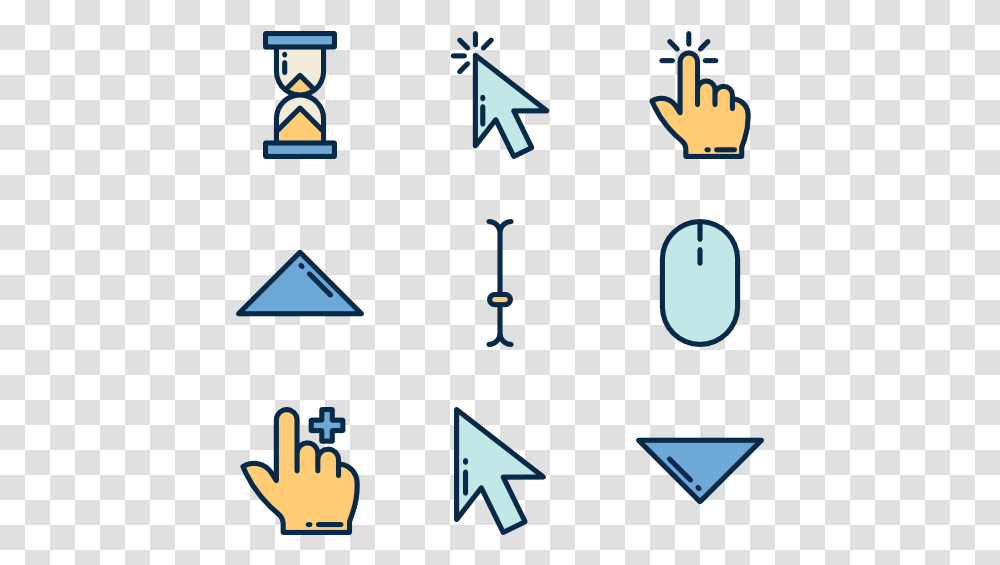 Windows Mouse Cursor Cursor Flat Icon, Number, Triangle Transparent Png