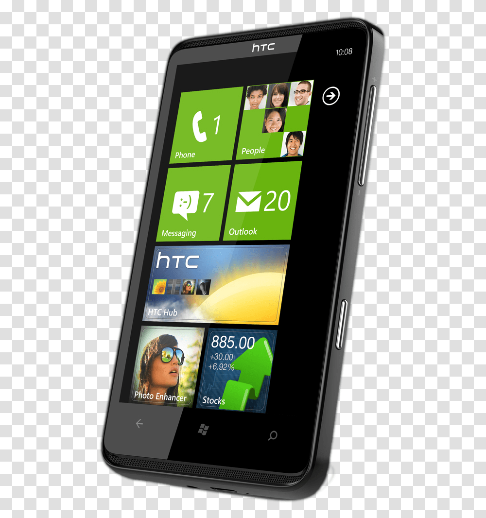 Windows Phone Htc Hd7, Mobile Phone, Electronics, Cell Phone, Person Transparent Png