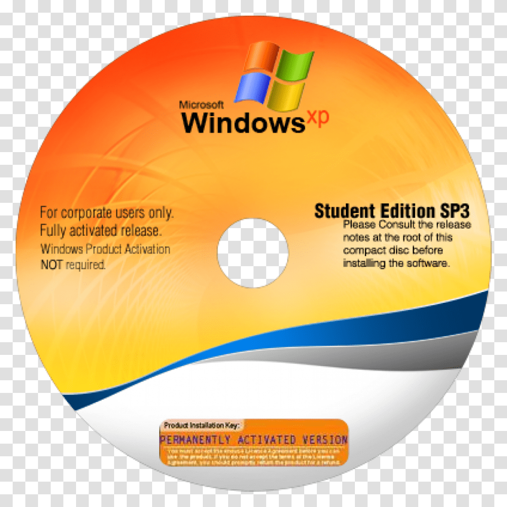Windows Xp Pro Sp3 Corporate Student Edition April 2017 Download Windows Xp Sp3 Cd, Disk, Dvd Transparent Png