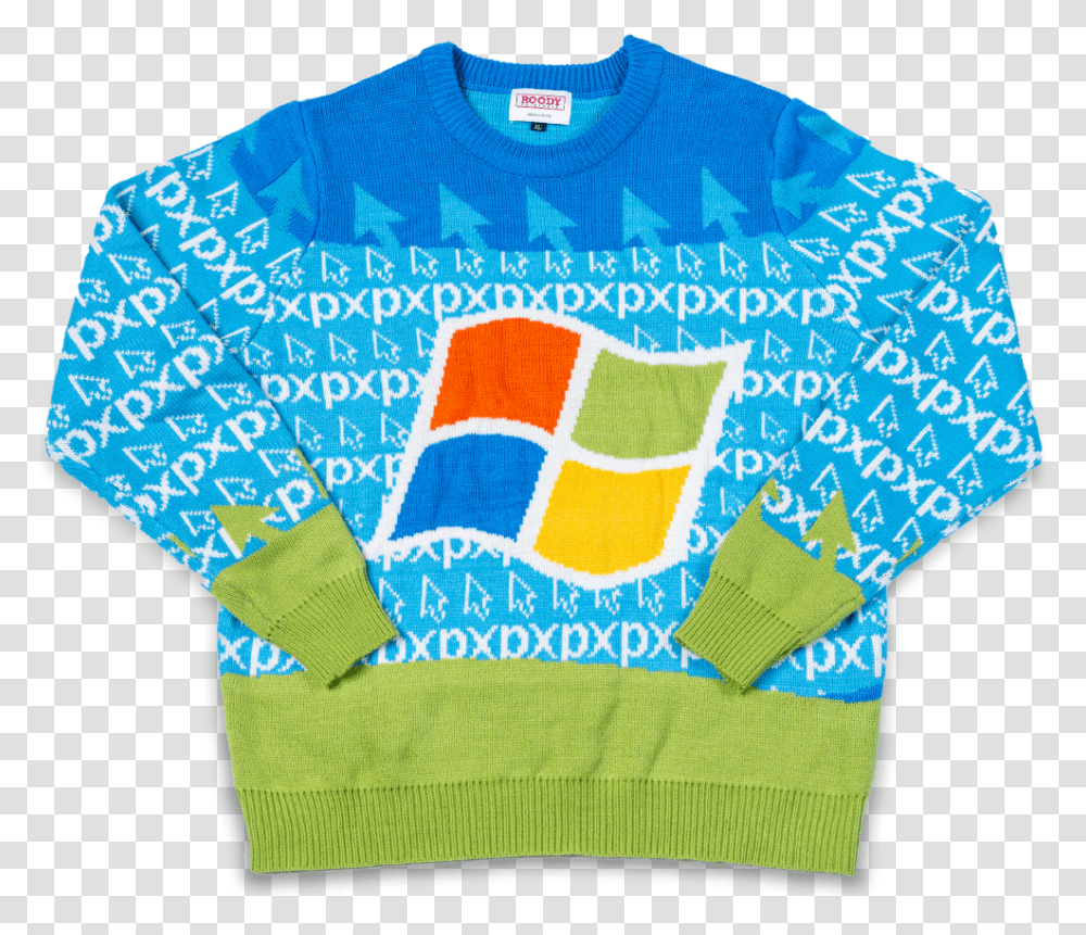 Windows Xp Ugly Sweater Microsoft Ugly Christmas Sweater, Clothing, Apparel, Dye, Applique Transparent Png