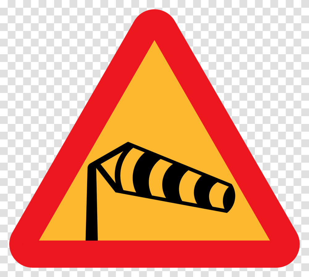 Windsock Cross Wind Road Sign, Triangle, Dynamite, Bomb Transparent Png