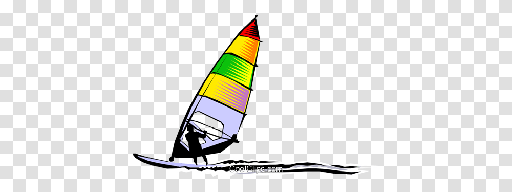 Windsurfer Royalty Free Vector Clip Art Illustration, Person, Human, Boat, Vehicle Transparent Png