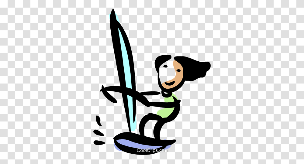 Windsurfing Royalty Free Vector Clip Art Illustration, Outdoors, Photography, Drawing, Weapon Transparent Png