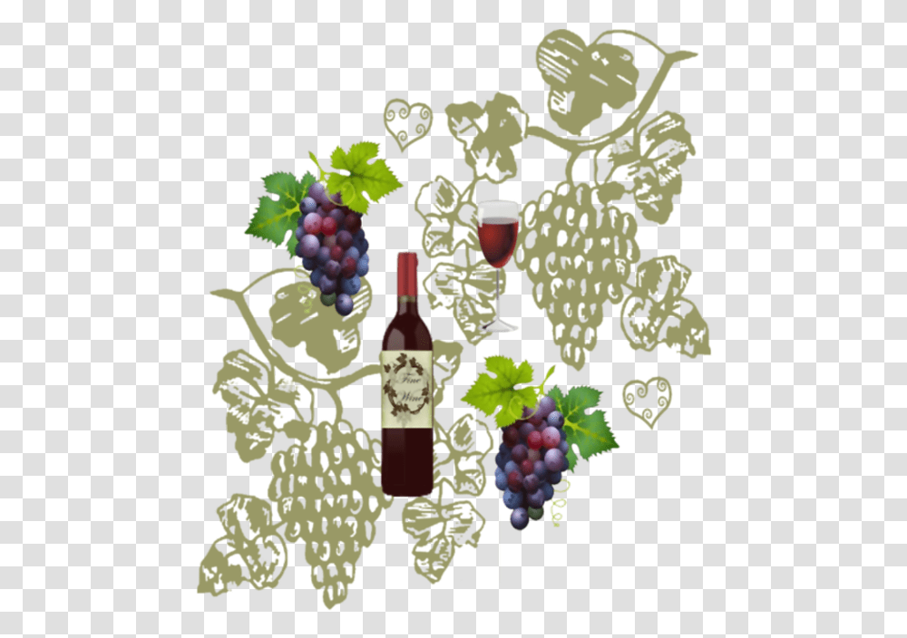 Wine And Grapes Grapes Vector, Fruit, Plant, Food, Vine Transparent Png