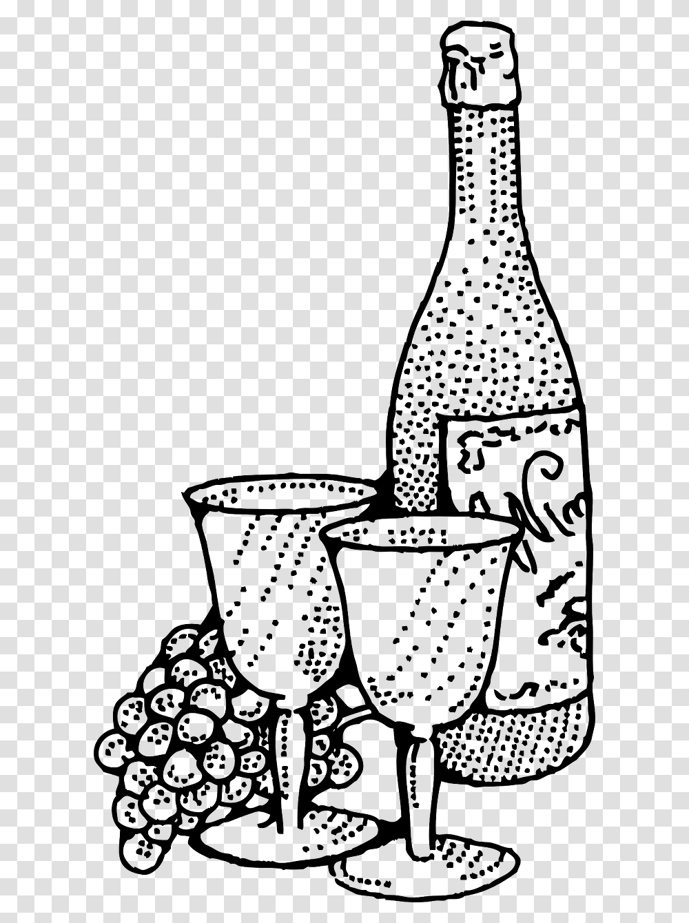 Wine Black And White Clipart, Chair, Furniture, Outdoors Transparent Png
