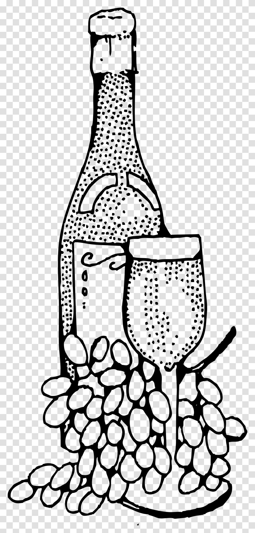 Wine Bottle And Glass Clip Arts Wine Clipart Black And White, Gray, World Of Warcraft Transparent Png