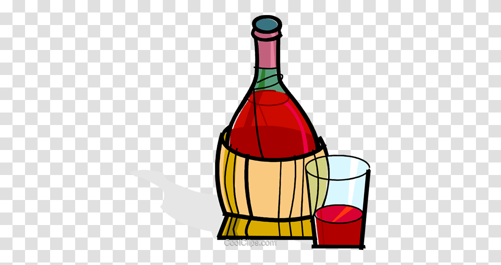 Wine Bottle And Glass Royalty Free Vector Clip Art Illustration, Beverage, Drink, Alcohol, Lamp Transparent Png