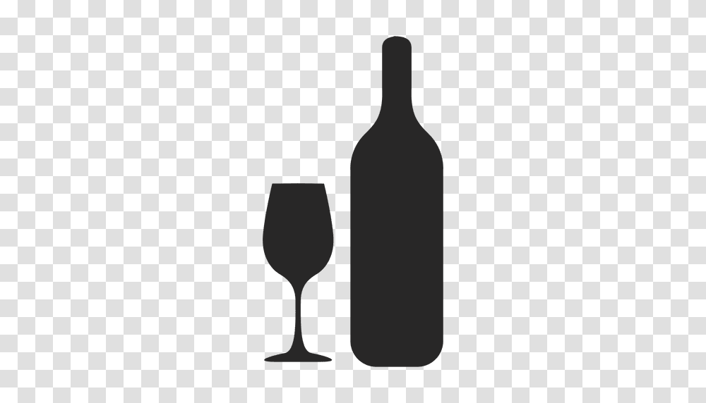 Wine Bottle Glass Silhouette, Alcohol, Beverage, Drink, Wine Glass Transparent Png