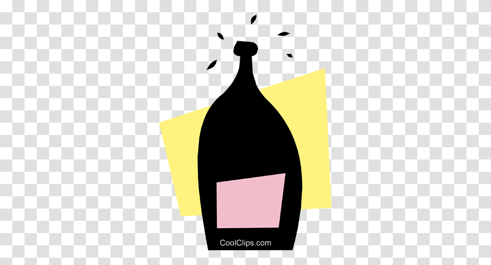 Wine Bottle Royalty Free Vector Clip Art Illustration, Beverage, Bird, Alcohol, Label Transparent Png