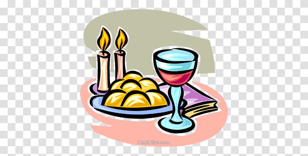 Wine Candles And Bread Royalty Free Vector Clip Art Illustration, Glass, Goblet, Beverage, Drink Transparent Png