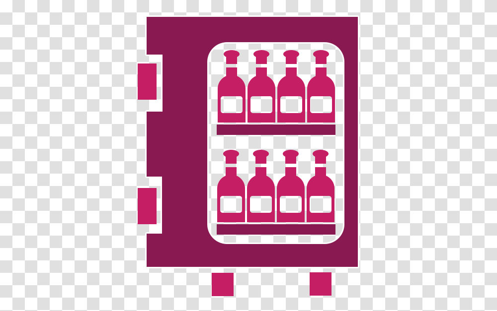 Wine Cooler Icon Glass Bottle, Pac Man, Number Transparent Png