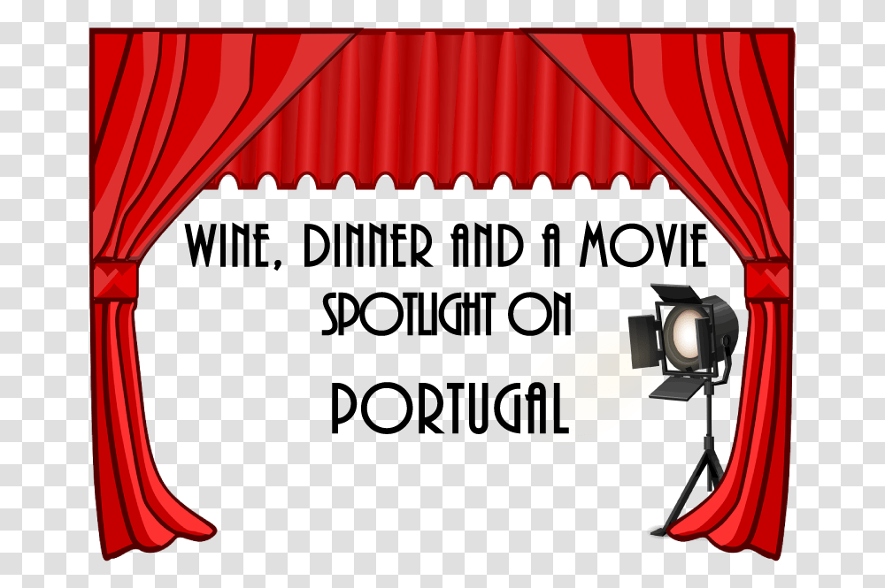 Wine Dinner And A Movie Spotlight On Portugal Theatre Curtains Clip Art, Circus, Leisure Activities, Canopy Transparent Png