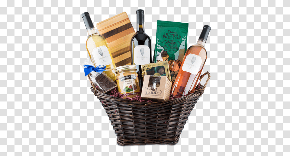 Wine Gift Baskets, Bottle, Beverage, Drink, Alcohol Transparent Png