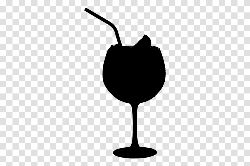 Wine Glass Clip Art Silhouette Two Wine Glass With Straw Clipart, Gray, World Of Warcraft Transparent Png