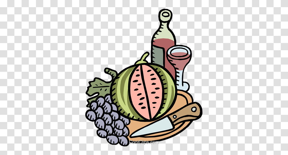 Wine With Melon And Grapes Royalty Free Vector Clip Art, Plant, Fruit, Food, Dynamite Transparent Png