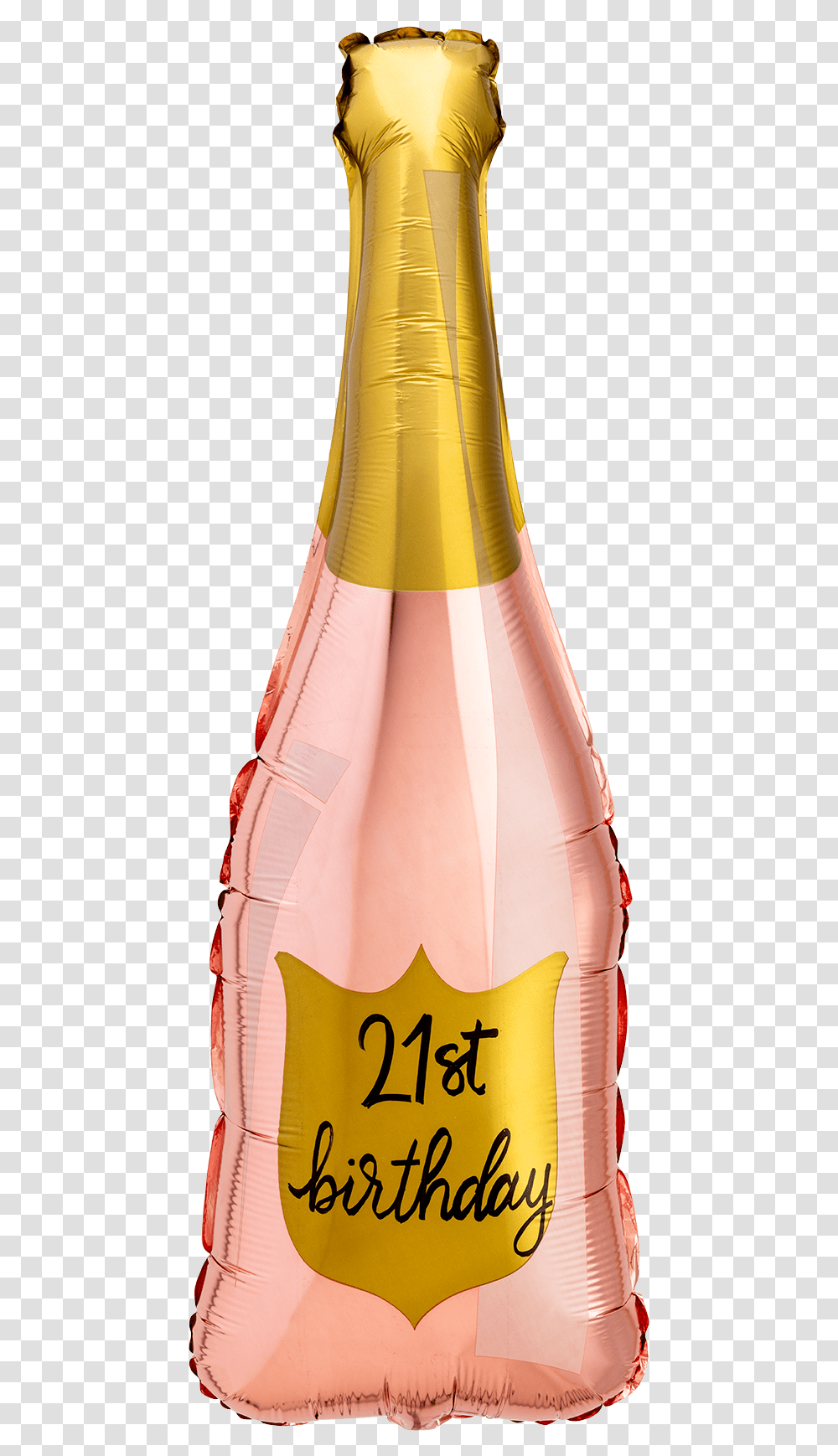 Winebottleliqueurwine Bottle Rose Gold Champagne Balloon, Apparel, Food, Inflatable Transparent Png