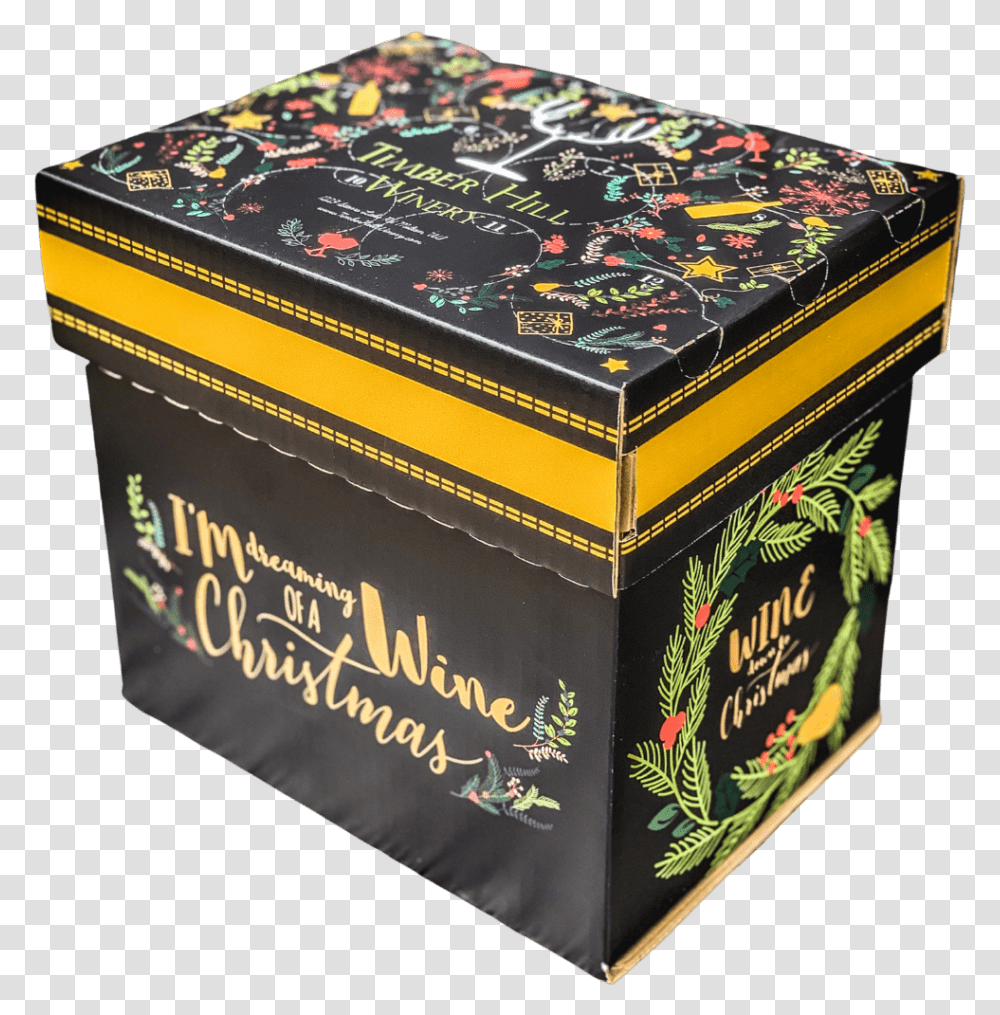Wines Of Christmas Box Timber Hill Winery Decorative, Carton, Cardboard, Yarn Transparent Png