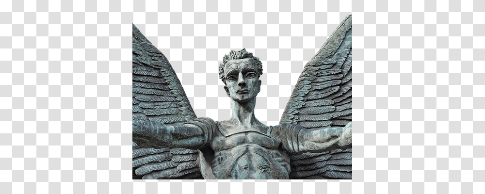 Wing Person, Statue, Sculpture Transparent Png