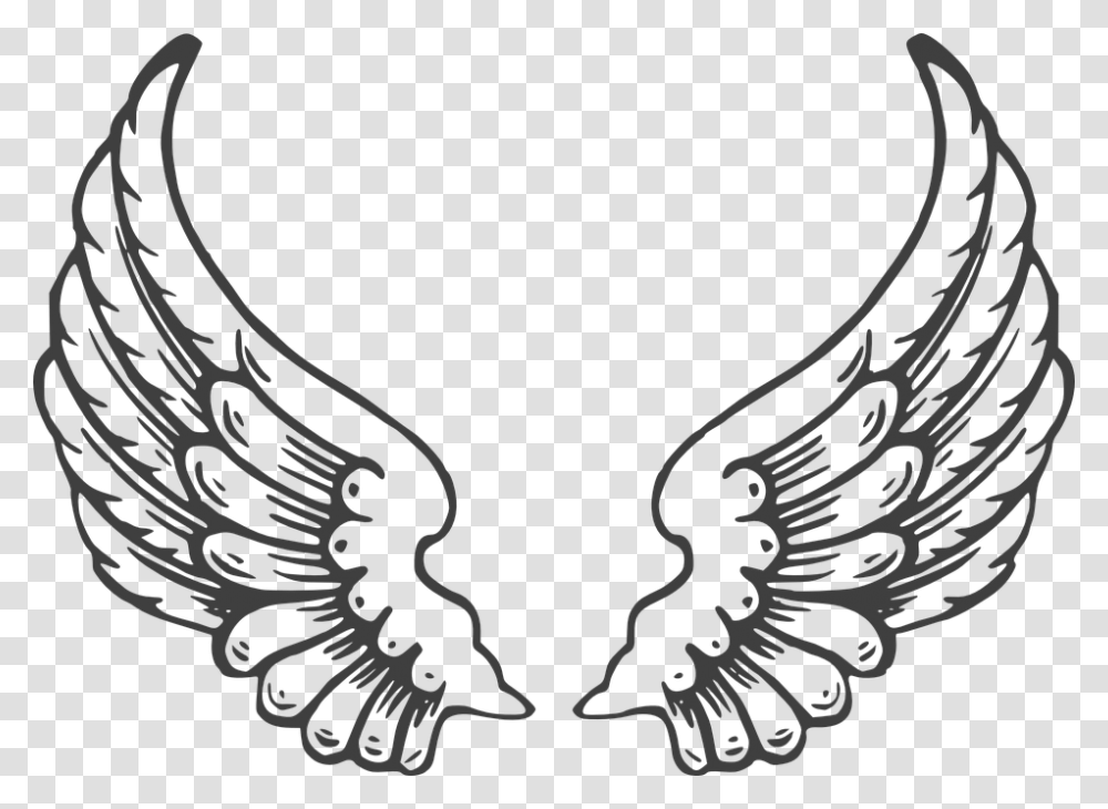 Wing Clipart Black And White, Emblem Transparent Png