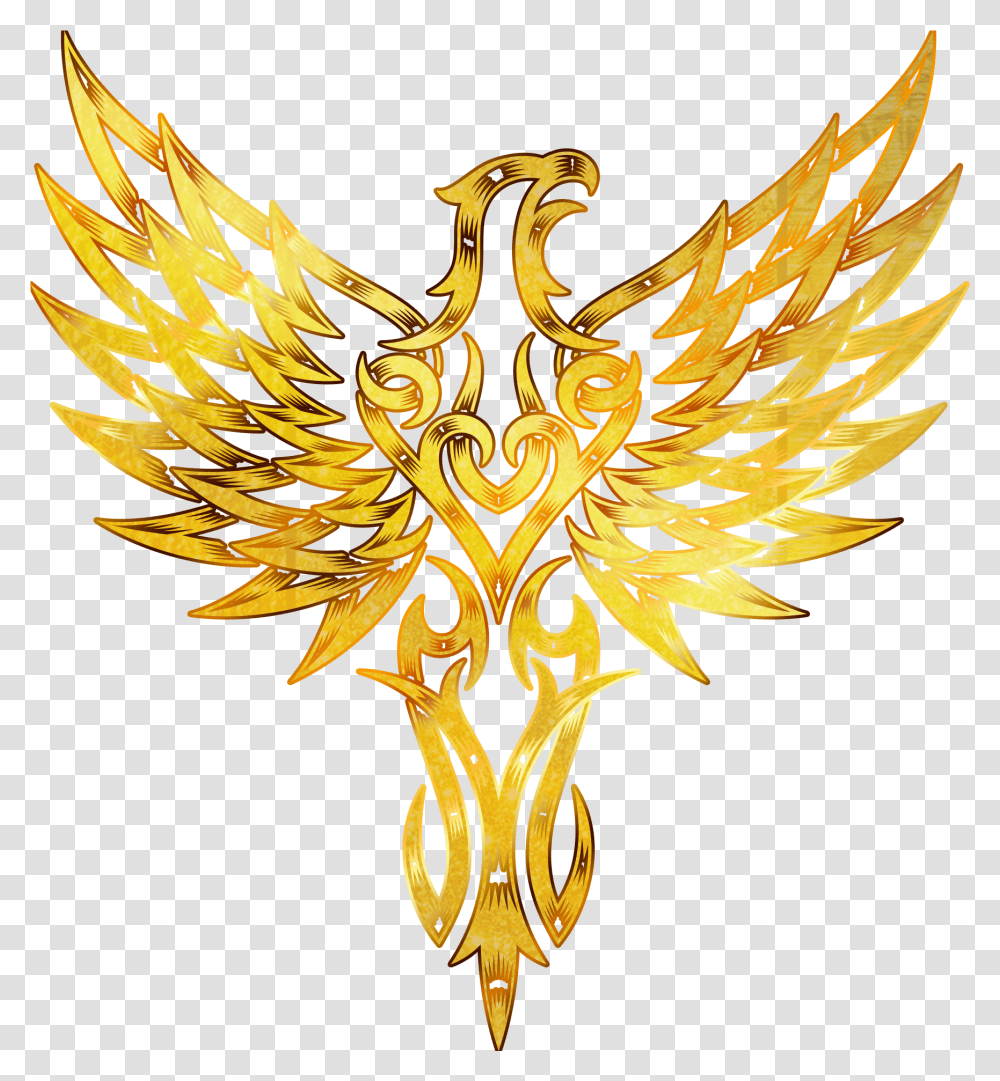 Wing Clipart Supernatural Flying Golden Eagle Logo, Emblem, Trademark Transparent Png