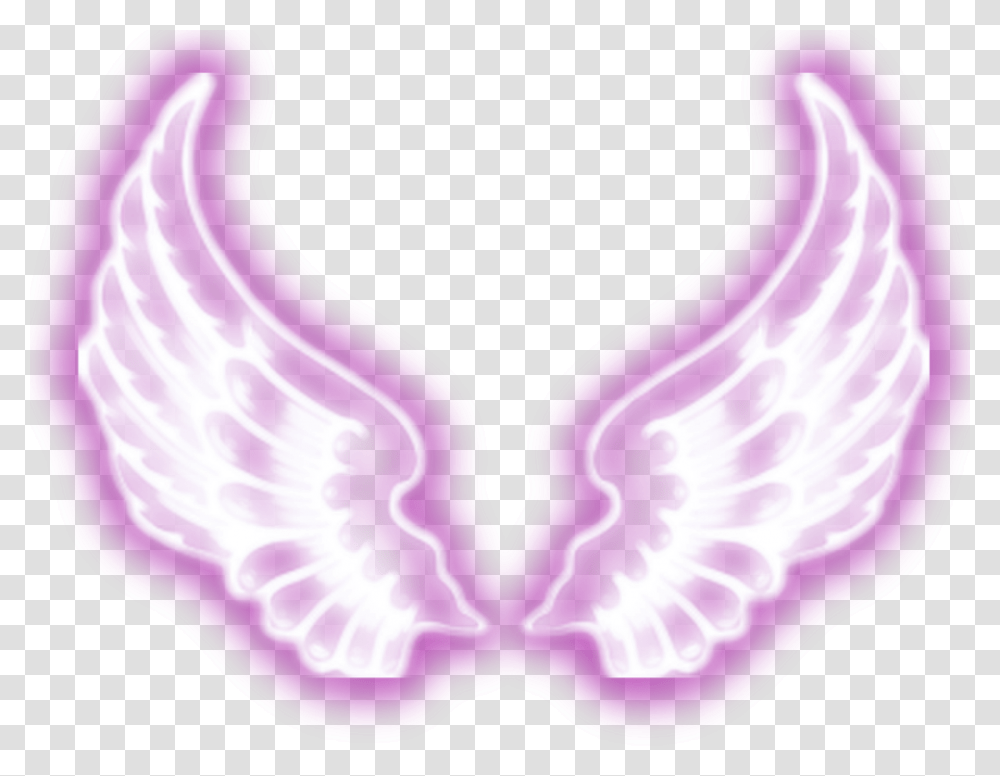 Wing Neon Wings Angel Fly Freetoedit Wings For Photo Editing, Purple, Heart, Light Transparent Png