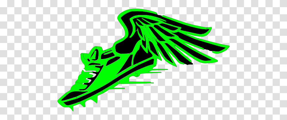 Winged Foot Green And Black Clipart For Web, Dragon, Animal Transparent Png