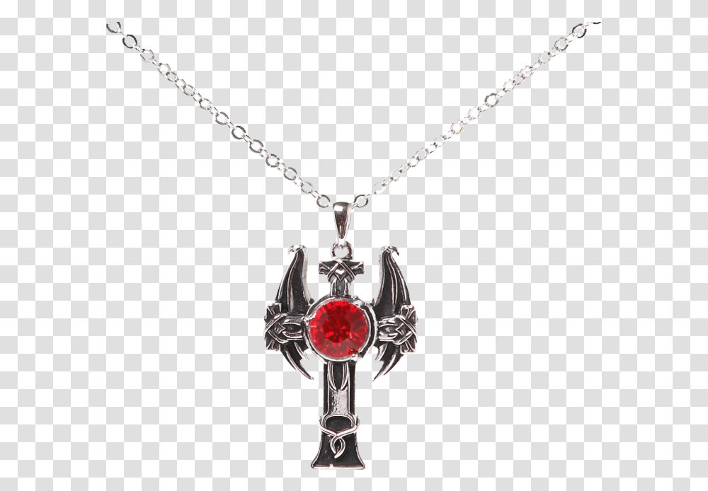 Winged Gothic Cross Necklace Locket, Pendant, Jewelry, Accessories, Accessory Transparent Png