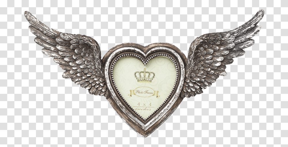Winged Heart Photo Frame Picture Frame, Jewelry, Accessories, Accessory, Pendant Transparent Png