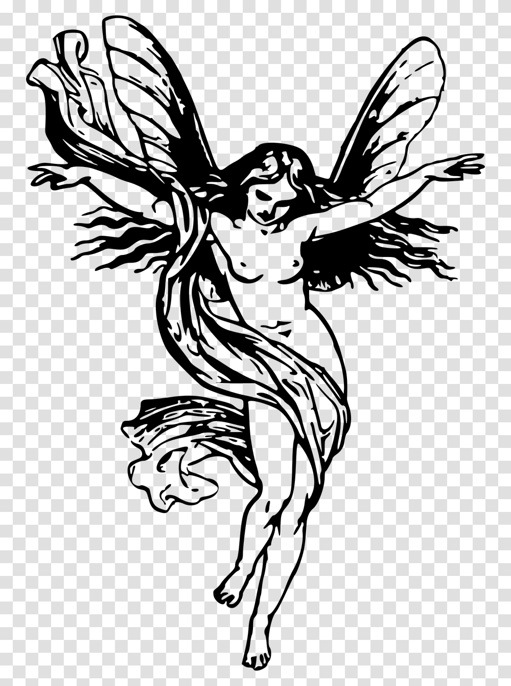 Winged Lady, Gray, World Of Warcraft Transparent Png