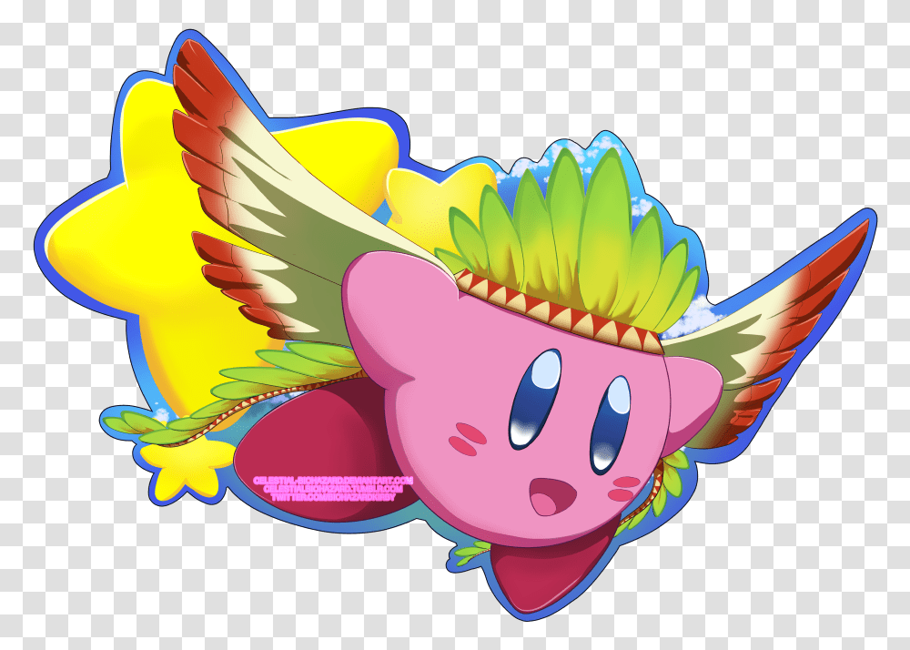 Wingkirby My Favorite Kirby Nintendo Fanart Hal Cartoon, Animal, Pattern, Sea Life Transparent Png