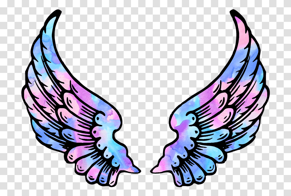 Wings Angel Angelwings Space Galaxy Angel Wings Colour, Symbol, Graphics, Art, Pattern Transparent Png